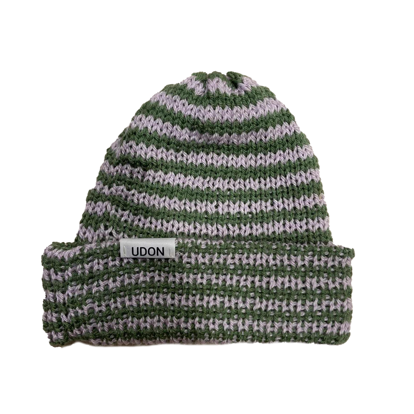 STRIPED AND CUFFED BEANIE